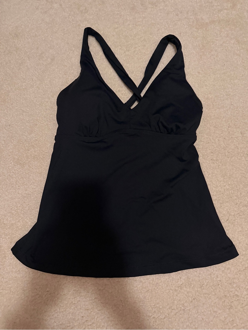 Athleta Black Crisscross Swim Tankini Top